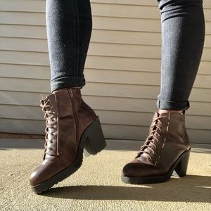 Brown Platform Bootie